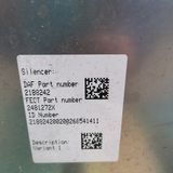 Uusi DAF:n pakoputken vaimennin - 2188242, 2481272, 2038420