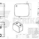 Fuel tank universal 120L 560x640x375 - 560x640x375