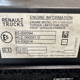 Renault T DTI 11 430HP engine - DTI 11 430 EUVI, 7423406242, 7485002433, 7485008433, 7485002320, 7485008320, 7485002007