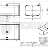Fuel tank Iveco 300L 480x670x1100 - 41042704, 42092488
