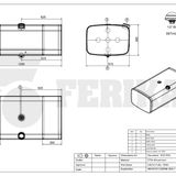 Kuro bakas Iveco 350L 480x670x1250 - 480x670x1250