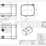 Bränsletank MAN 300L 515x615x1050 - 81122016584, 81122016129, 81122006313, 81122015552, 81122016285, 85122016114, 81122015334