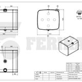 Serbatoio carburante MAN 300L 620x675x800 - 81122015813, 81122015547, 82122011502, 81122015654, 81122015537, 81122015640