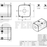 Fuel tank MAN 450L 700x700x1060 - 81122015700, 81122015714, 81122015658, 81122015611, 81122016415, 81122016343, 81122015865