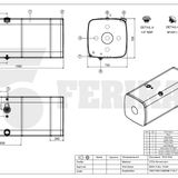 Bränsletank MAN 710L 700x700x1580 - 81122015877, 81122015900, 81122015875, 81122015899, 81122015876, 81122016765, 81122016948