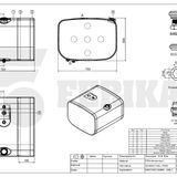 Fuel tank for Scania 200L 505x700x720 - 2371388, 1902141, 1424270, 1361697