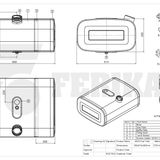 Zbiornik paliwa MAN 150L 350x615x800 - 81122015491, 81122015549, 81122015818, 81122016176, 81122006325, 81122006327